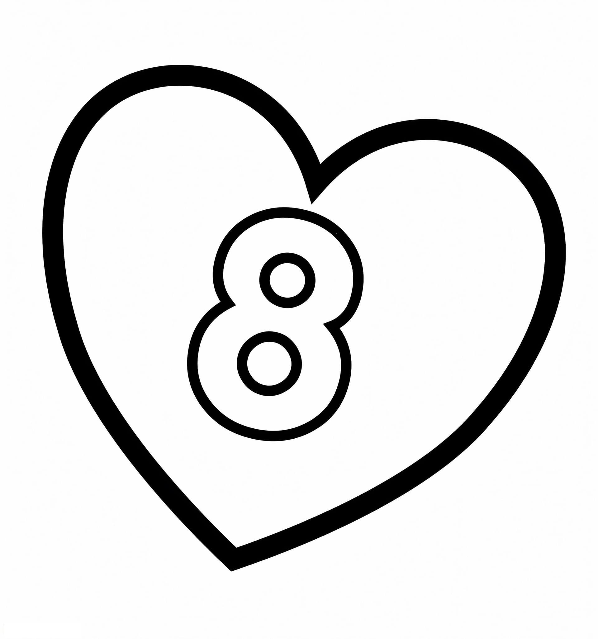 Number 8 In Heart