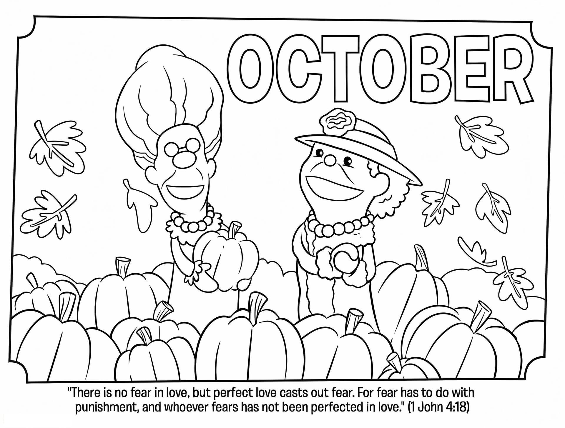October With People And Pumpkin