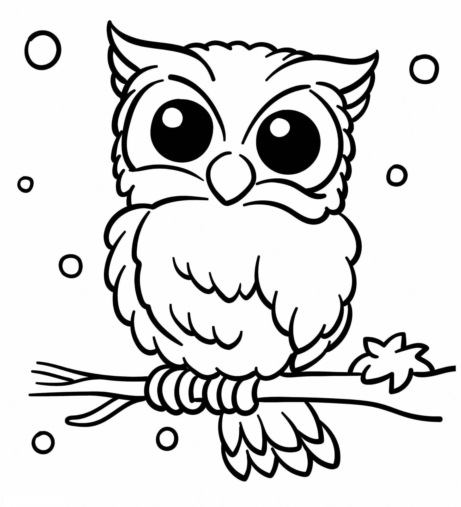Owl And Snow