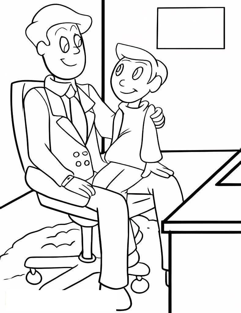 Father And Son Sitting