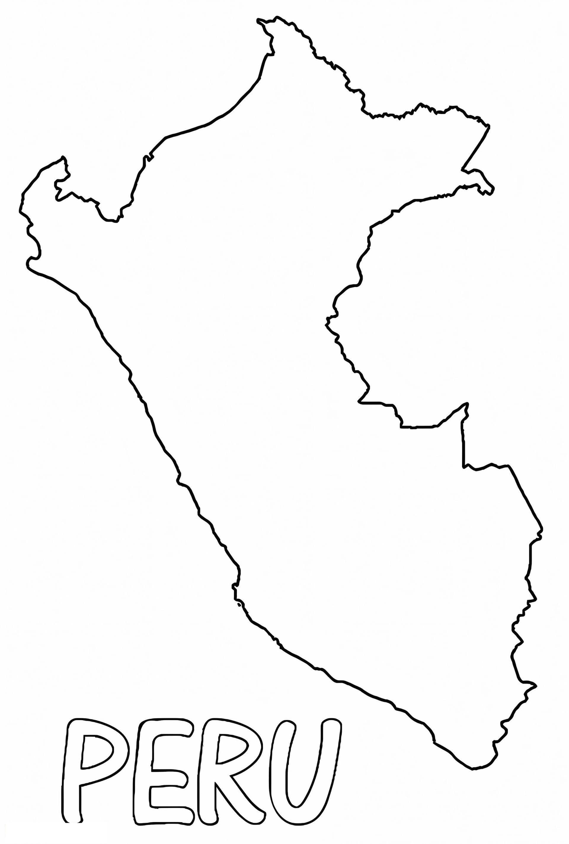 Peru Map Outline