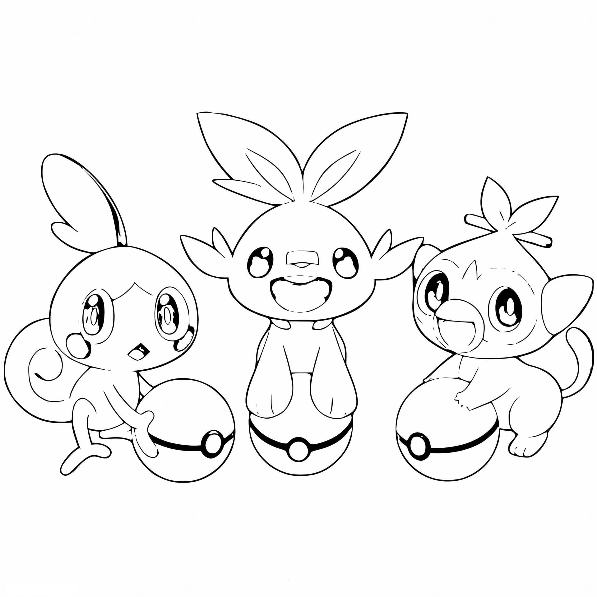 Pokeball With Cute Pokemon