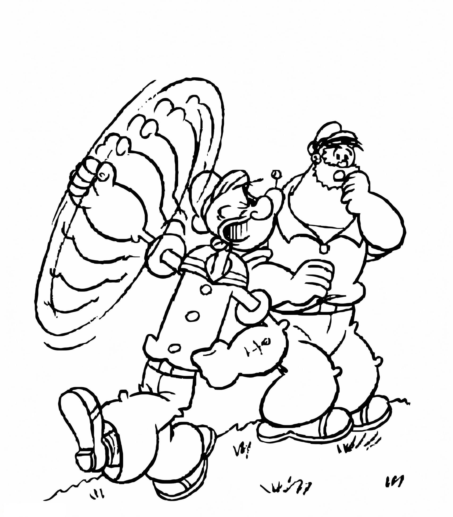 Popeye With Bluto
