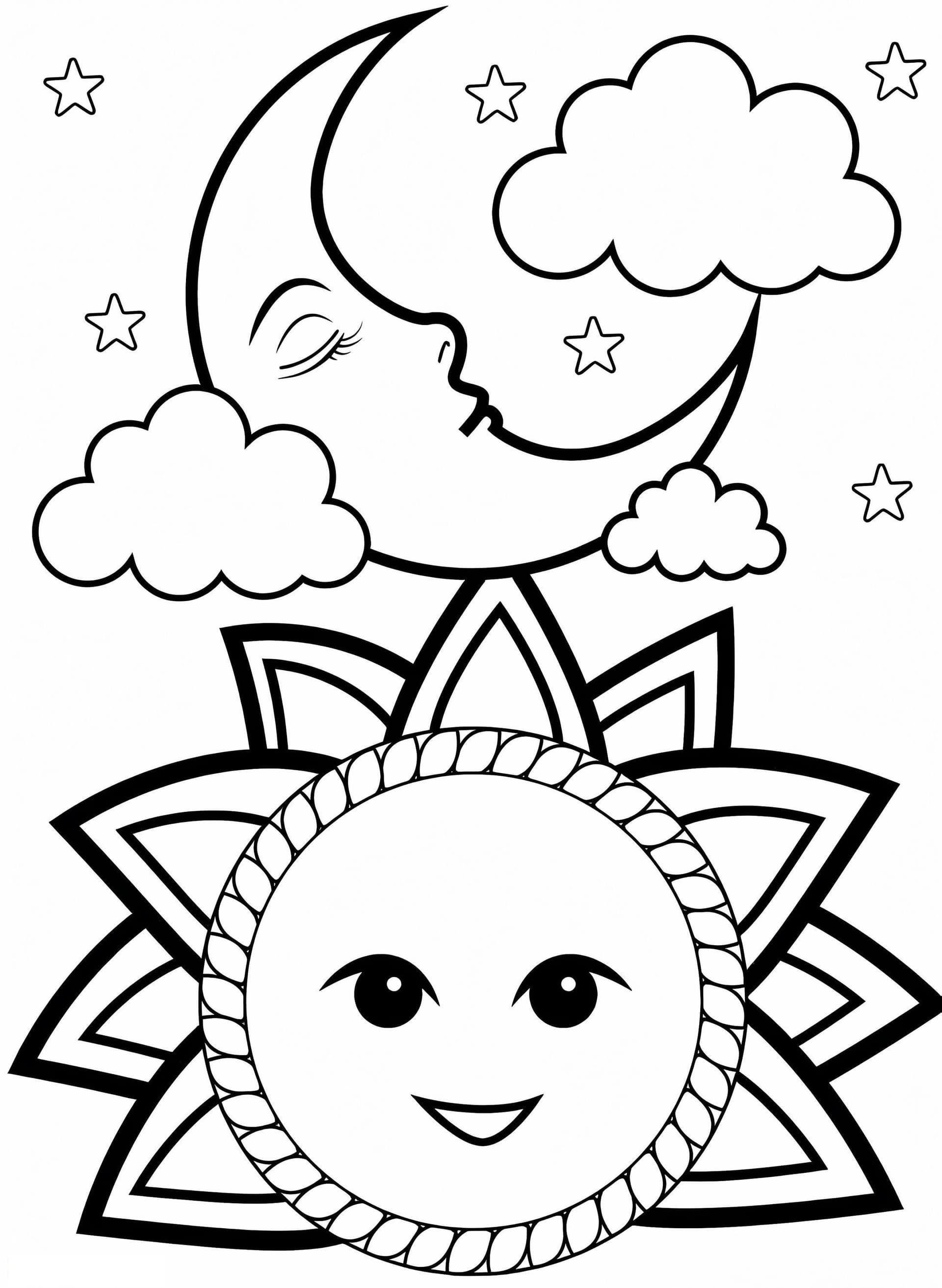 Print Sun And Moon