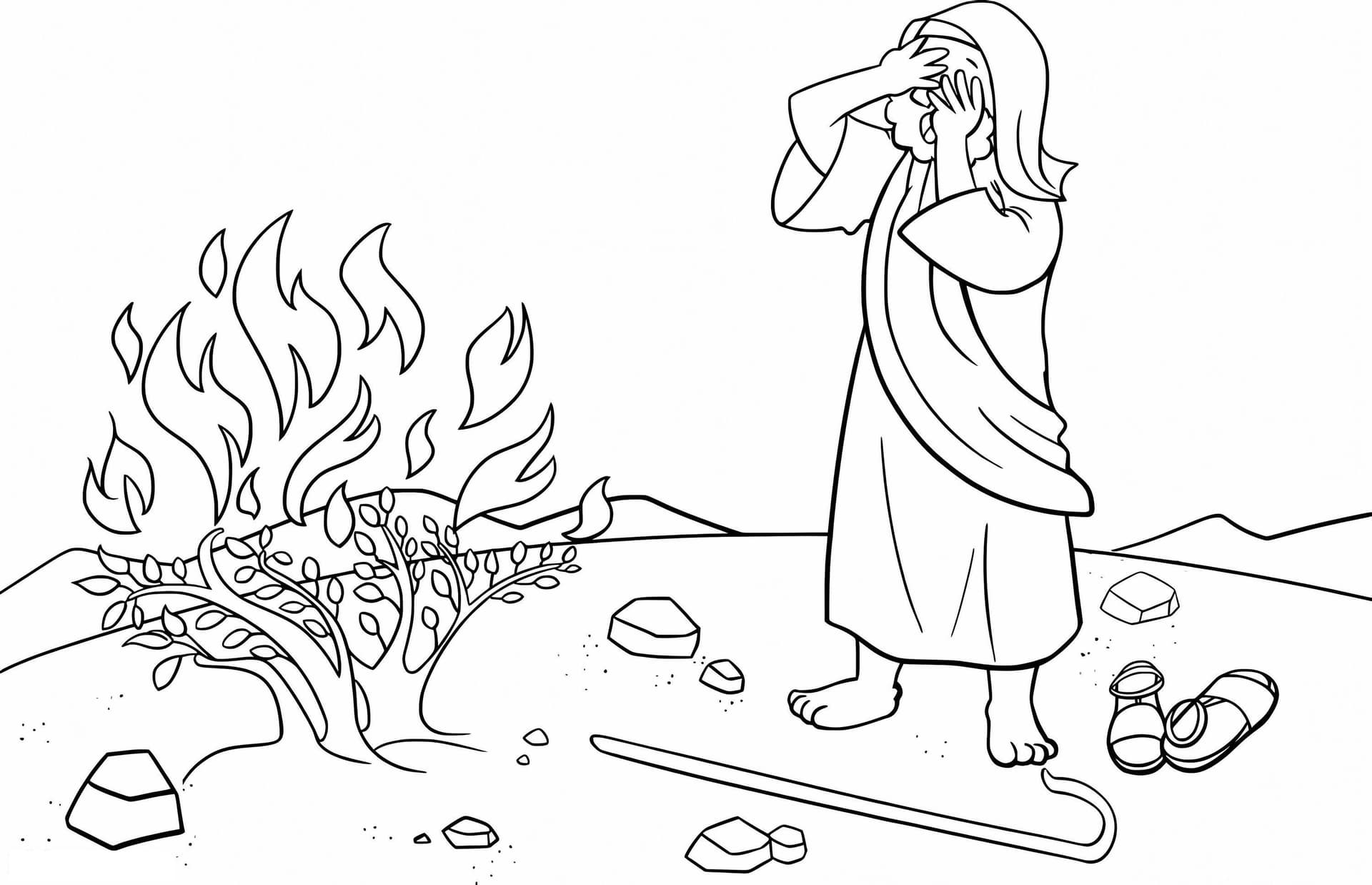 Printable Burning Bush
