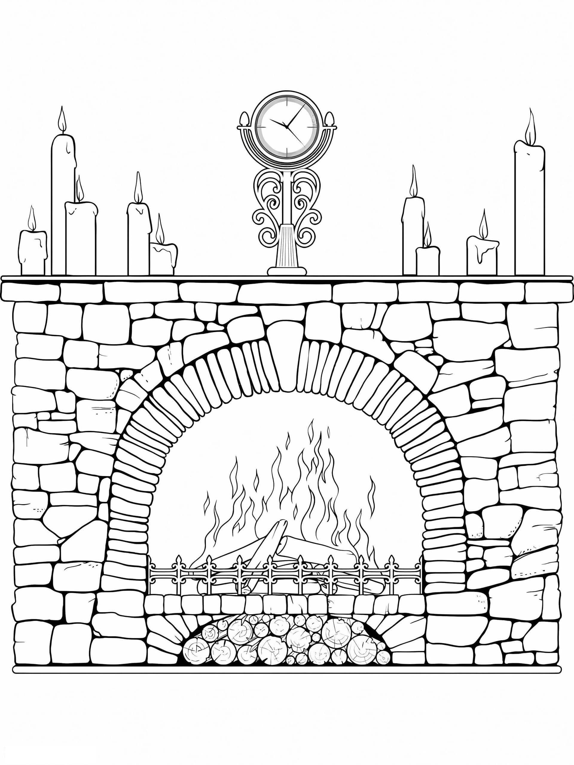 Printable Fireplace