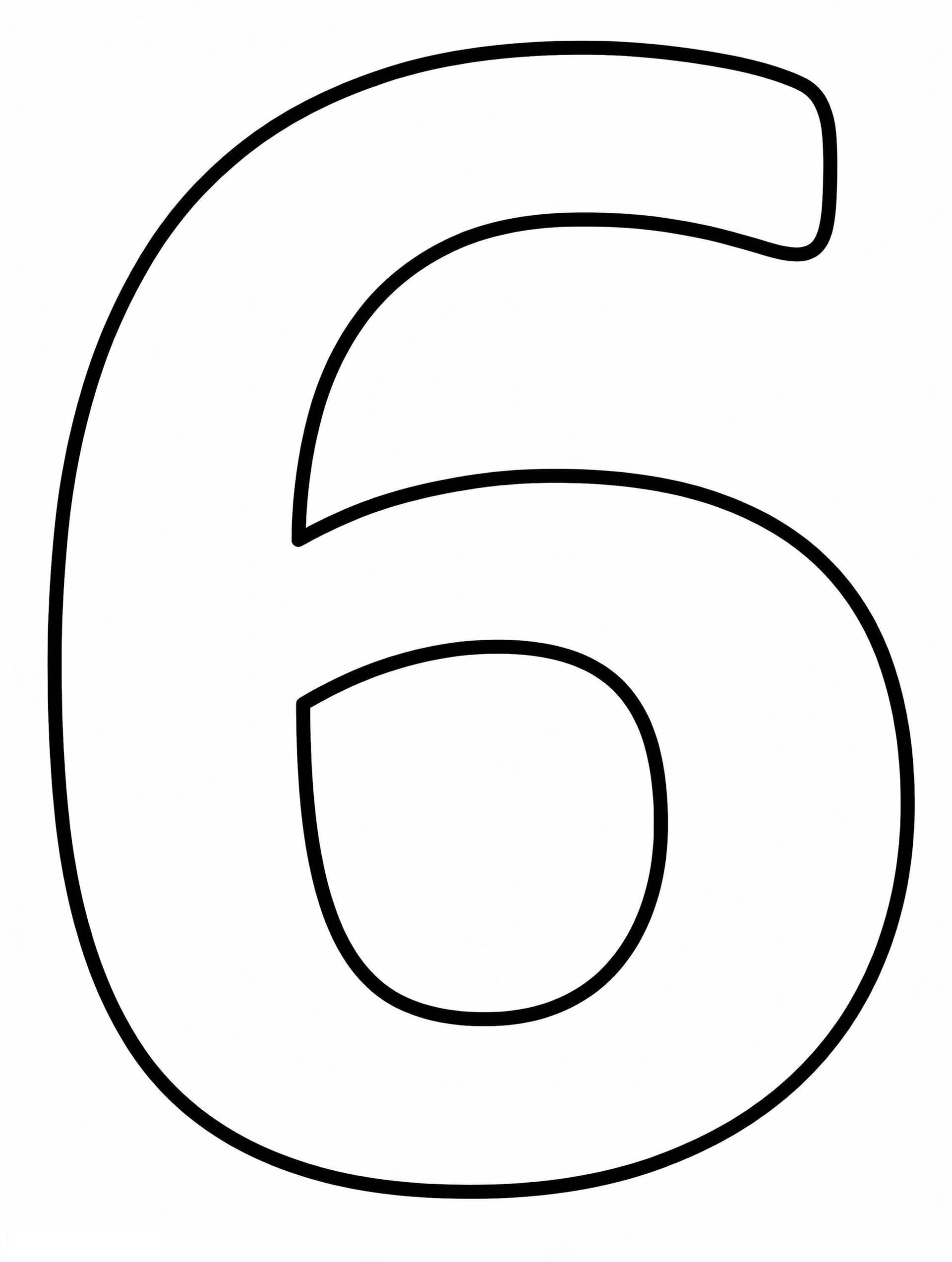 Printable Number 6