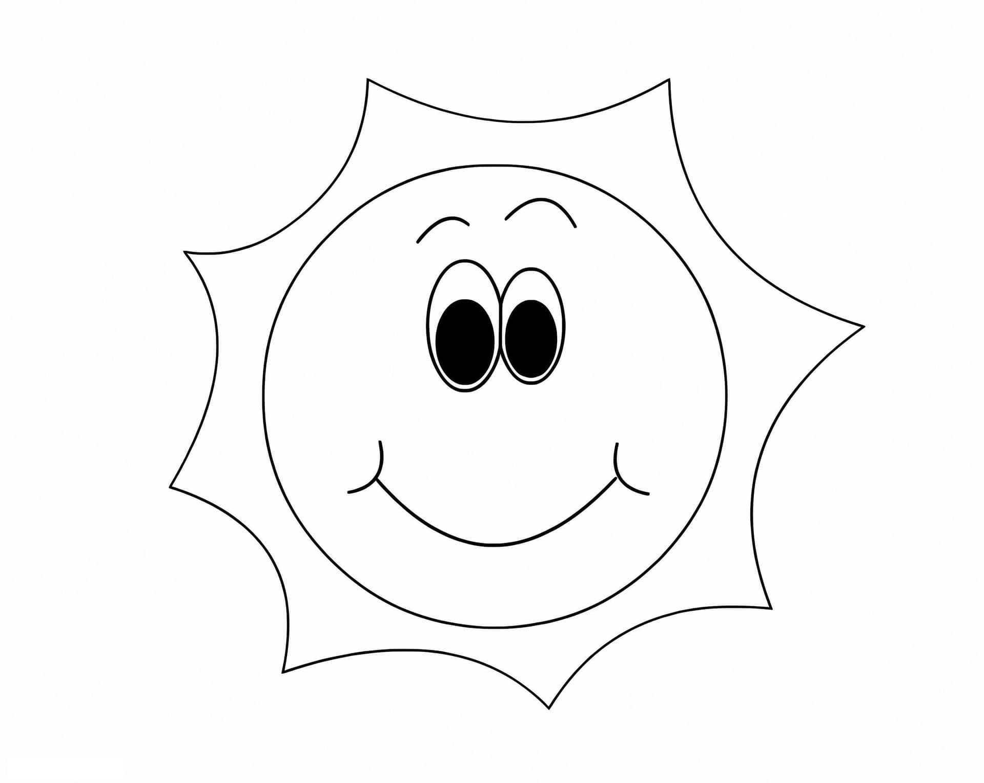 Printable Sun Smiling