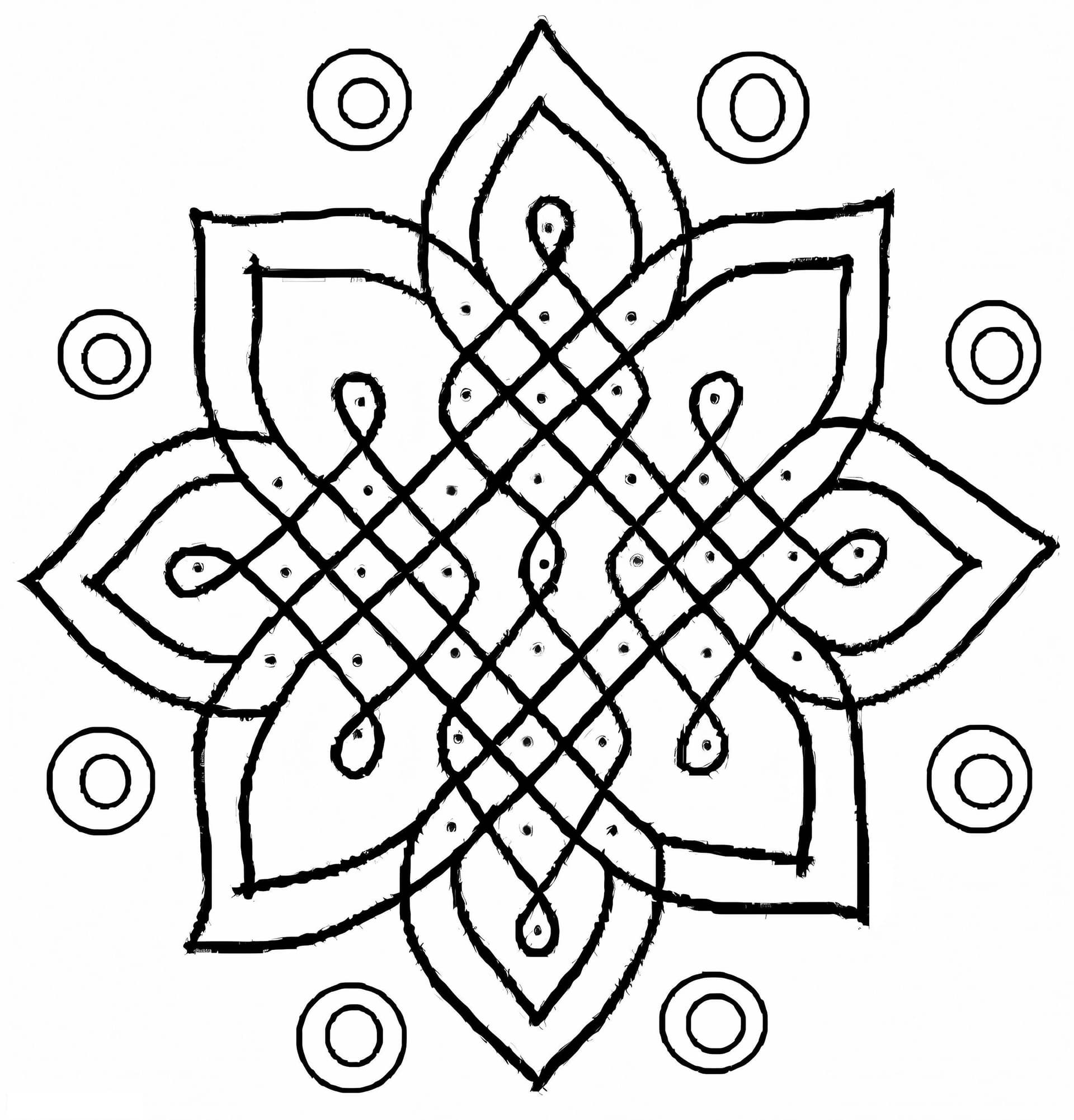 Rangoli zum Ausmalen