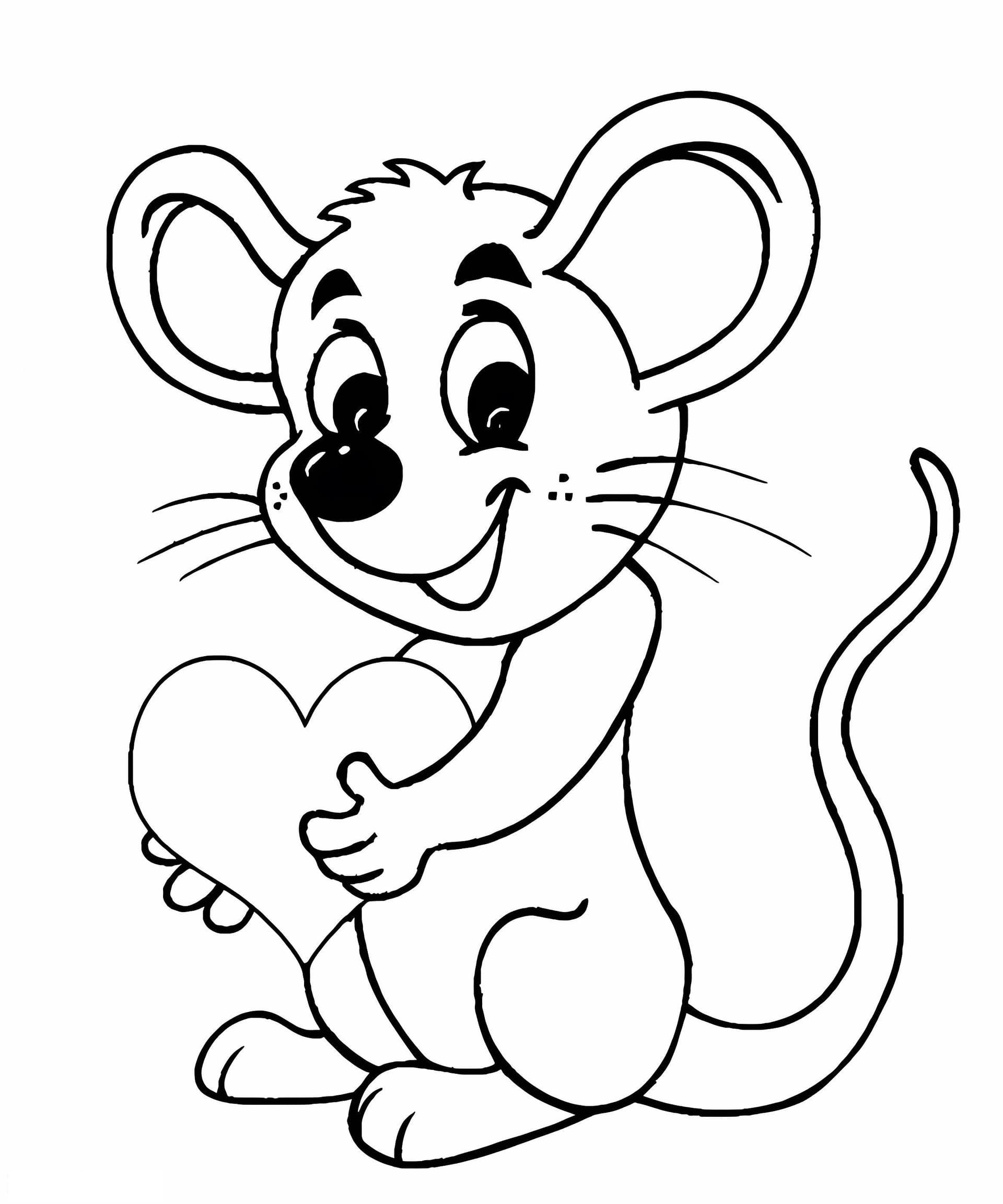 Funny Mouse With Heart