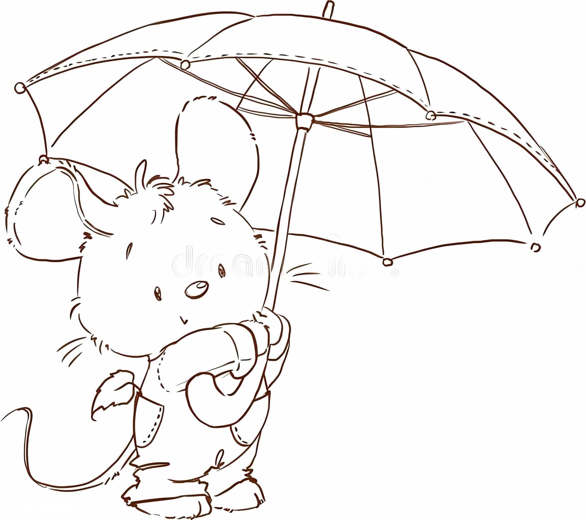 Mouse With Umbrella