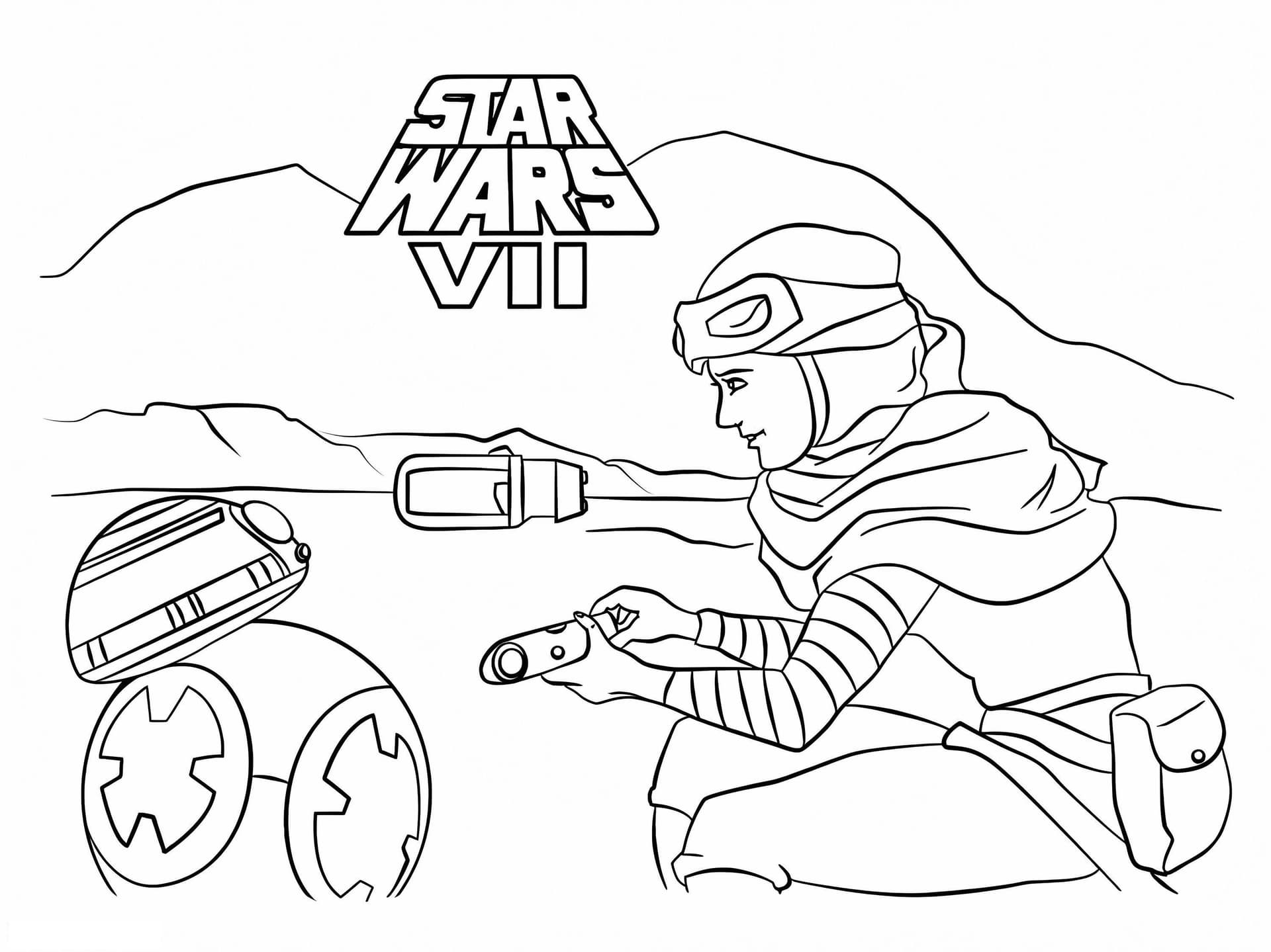 Rey Meets BB 8