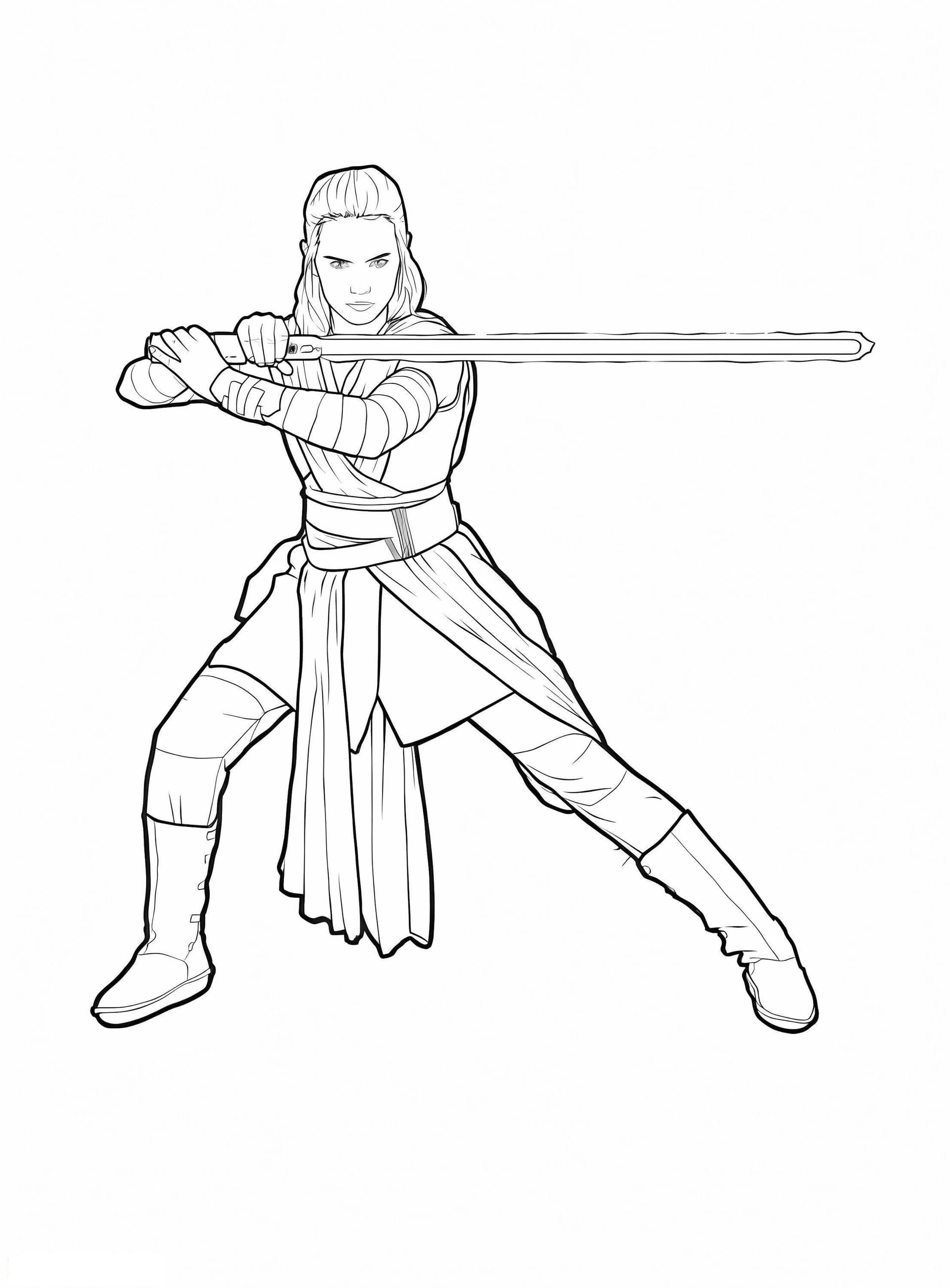 Rey With Lightsaber