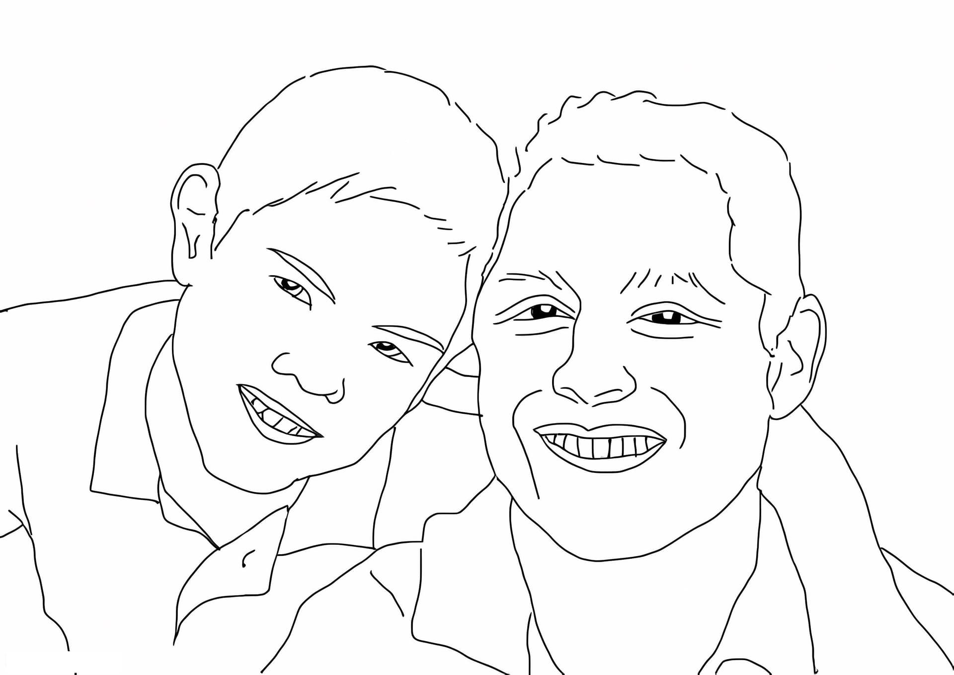 Father And Son Face