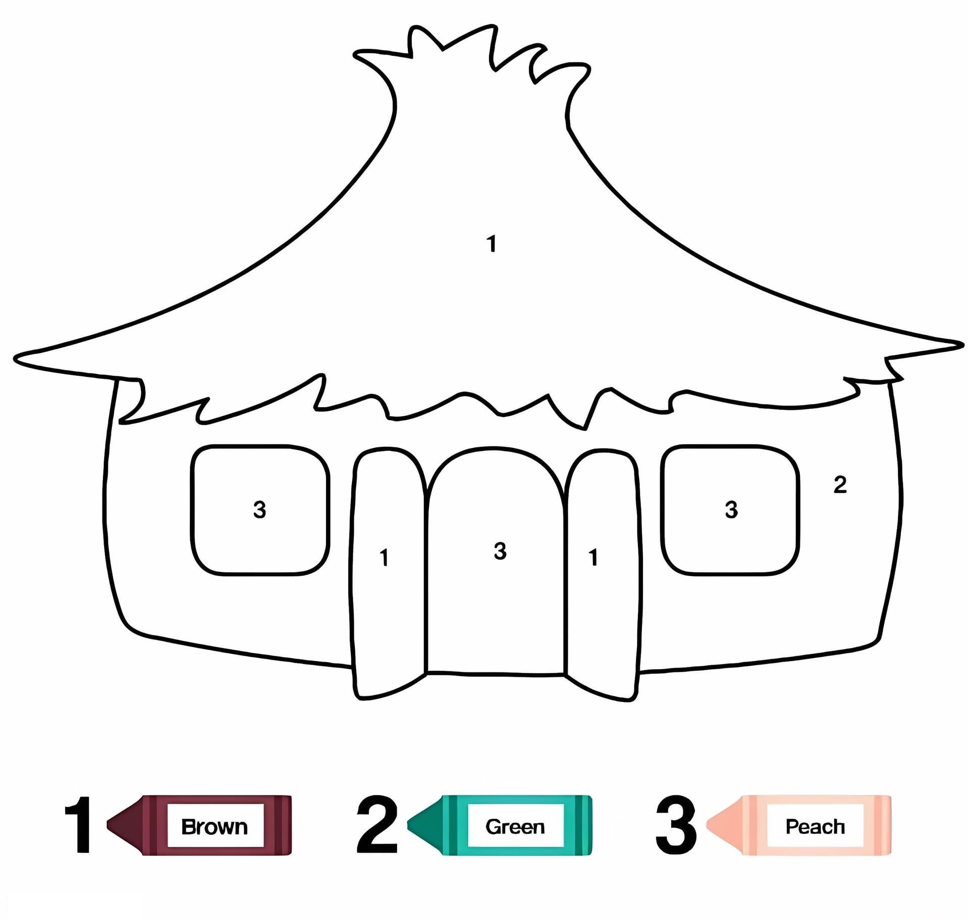 Small House Color By Number