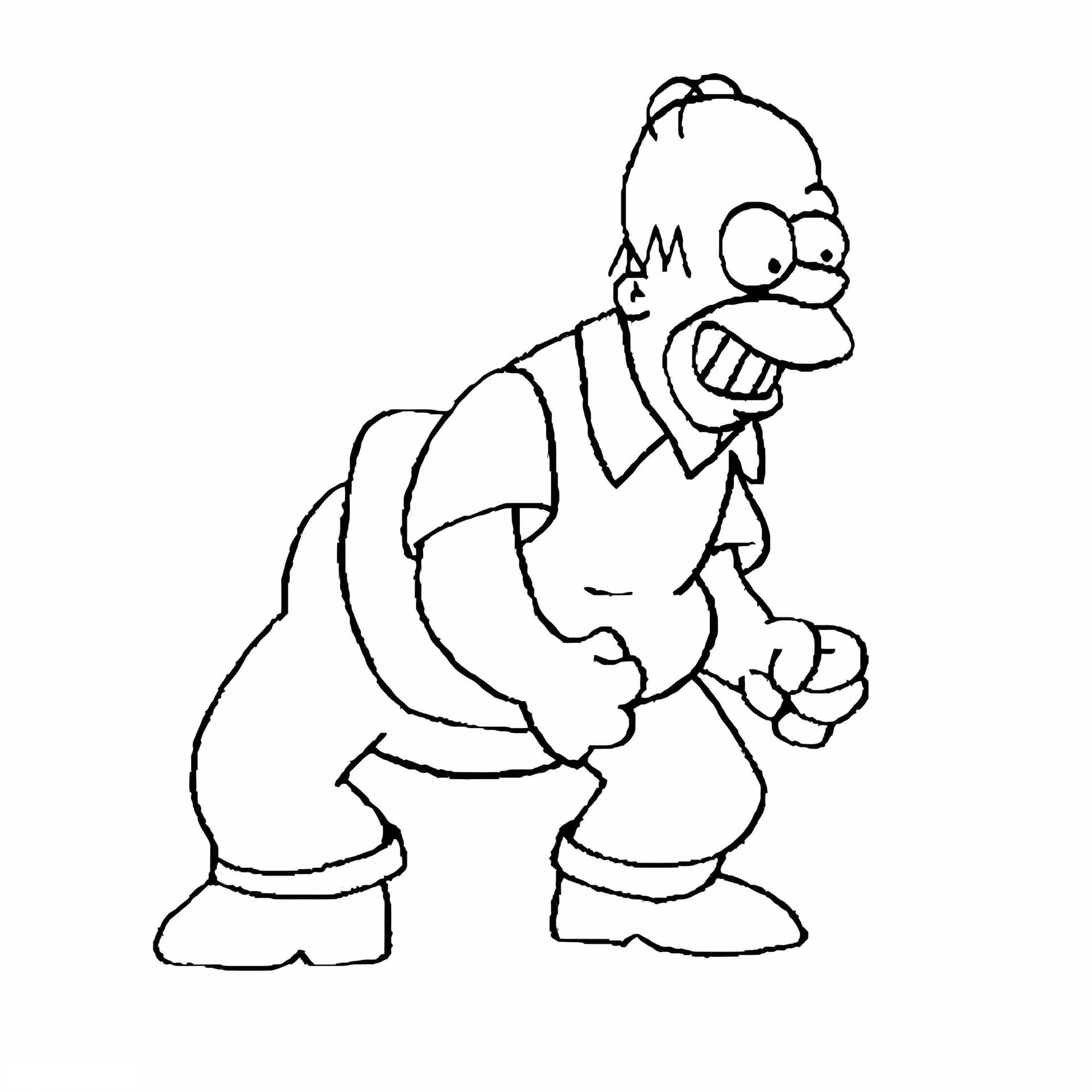 Smiling Homer Simpson