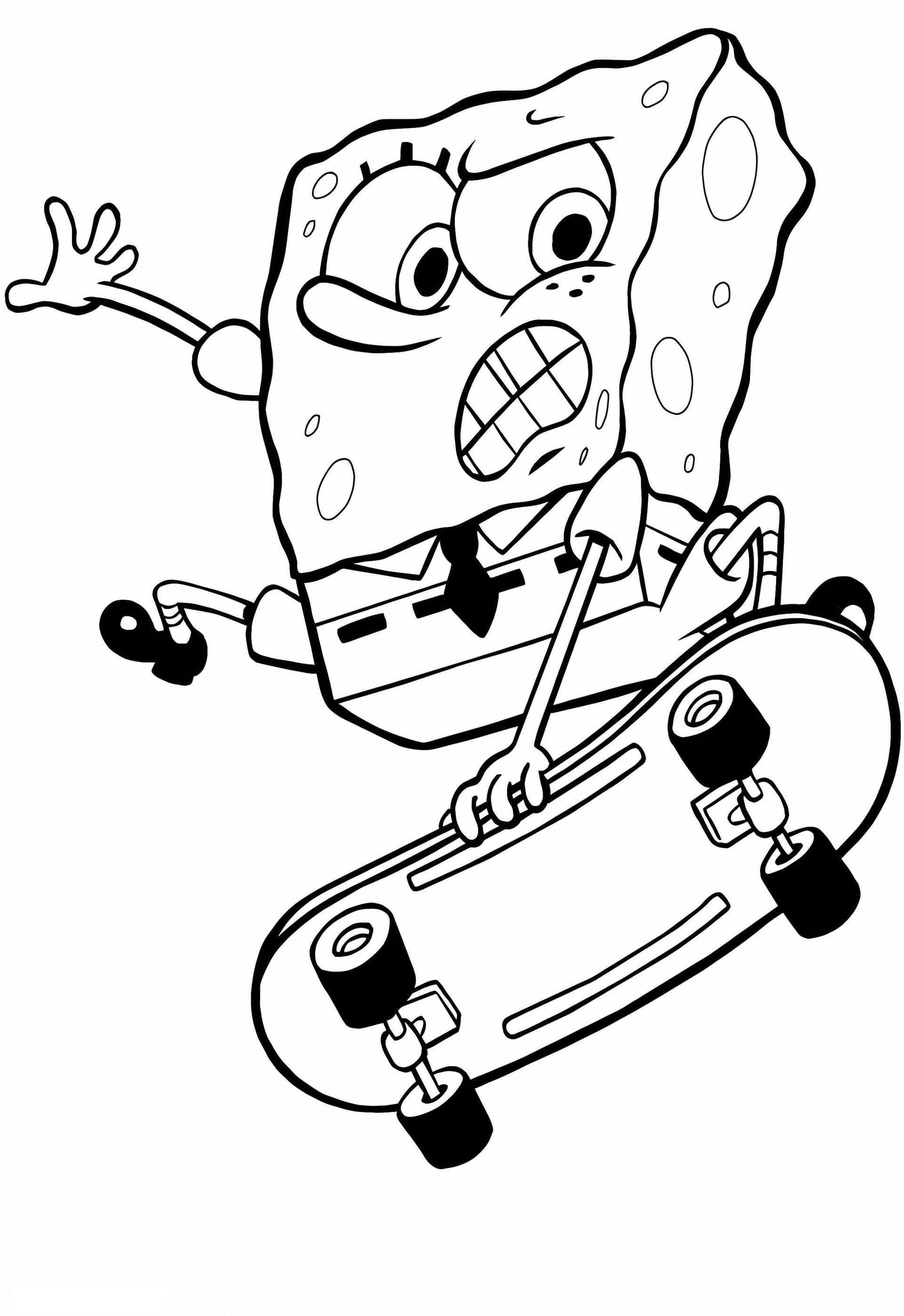 SpongeBob On Skateboard