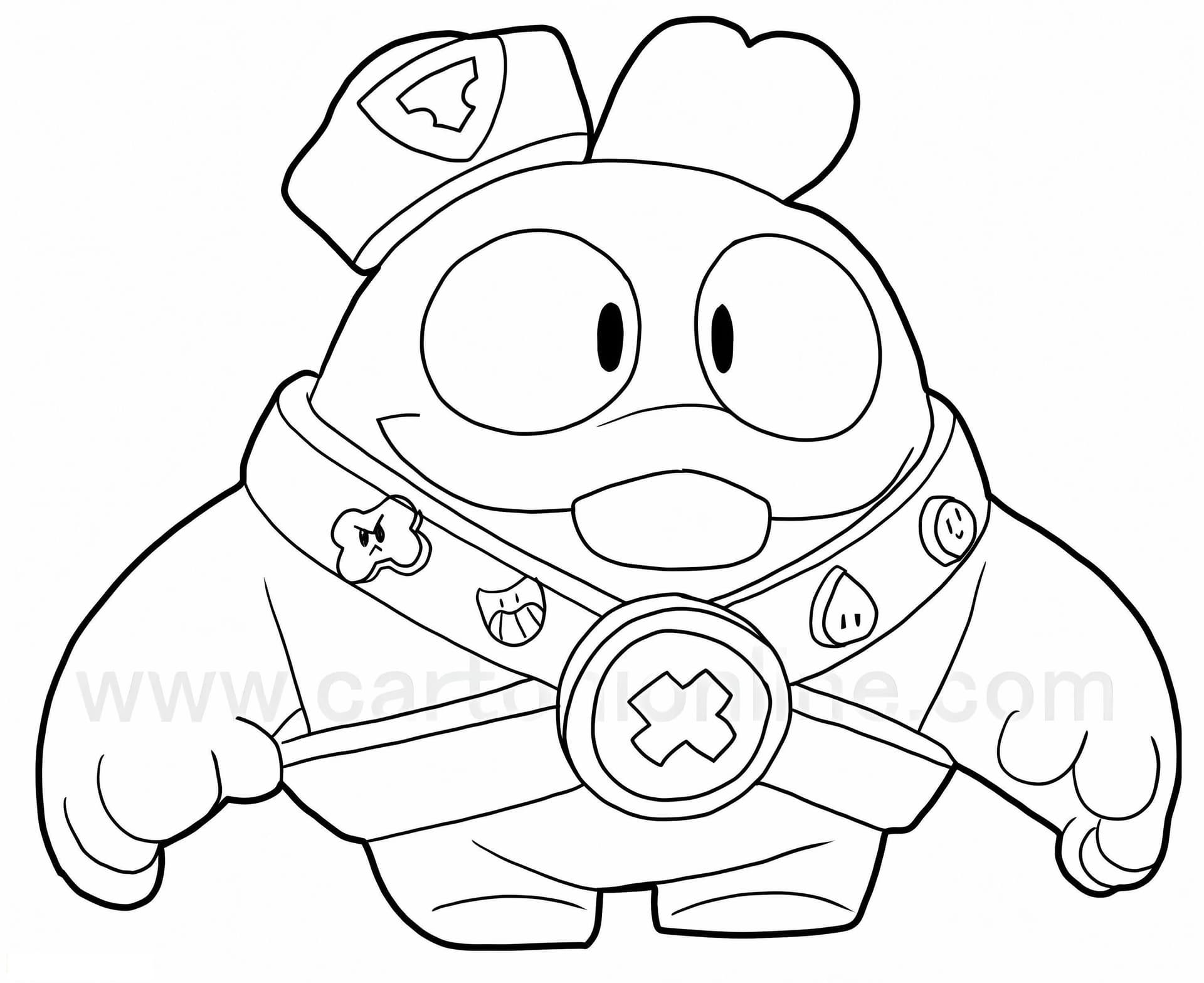 Squeak Brawl Stars Printable Coloring Page