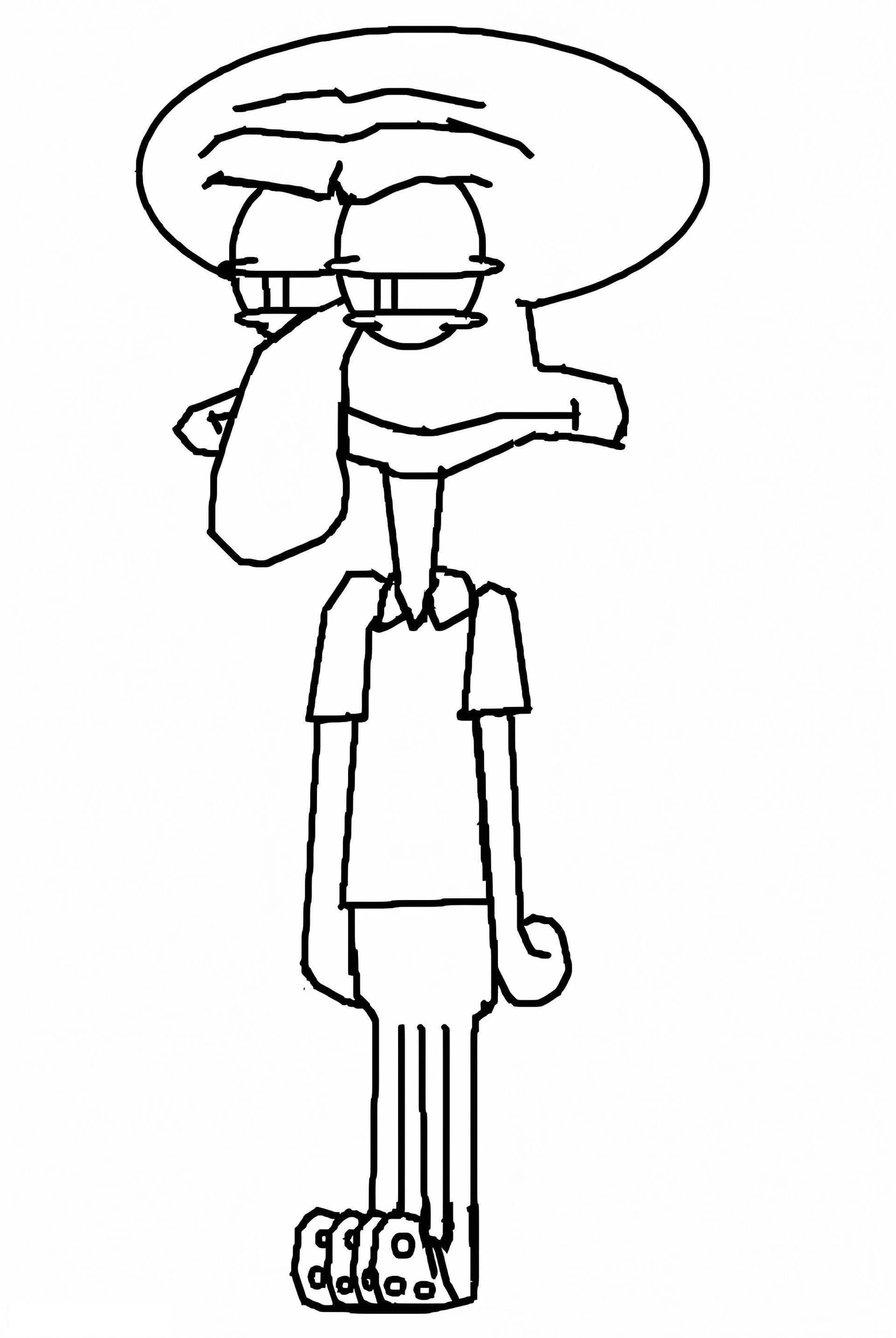 Squidward Printable