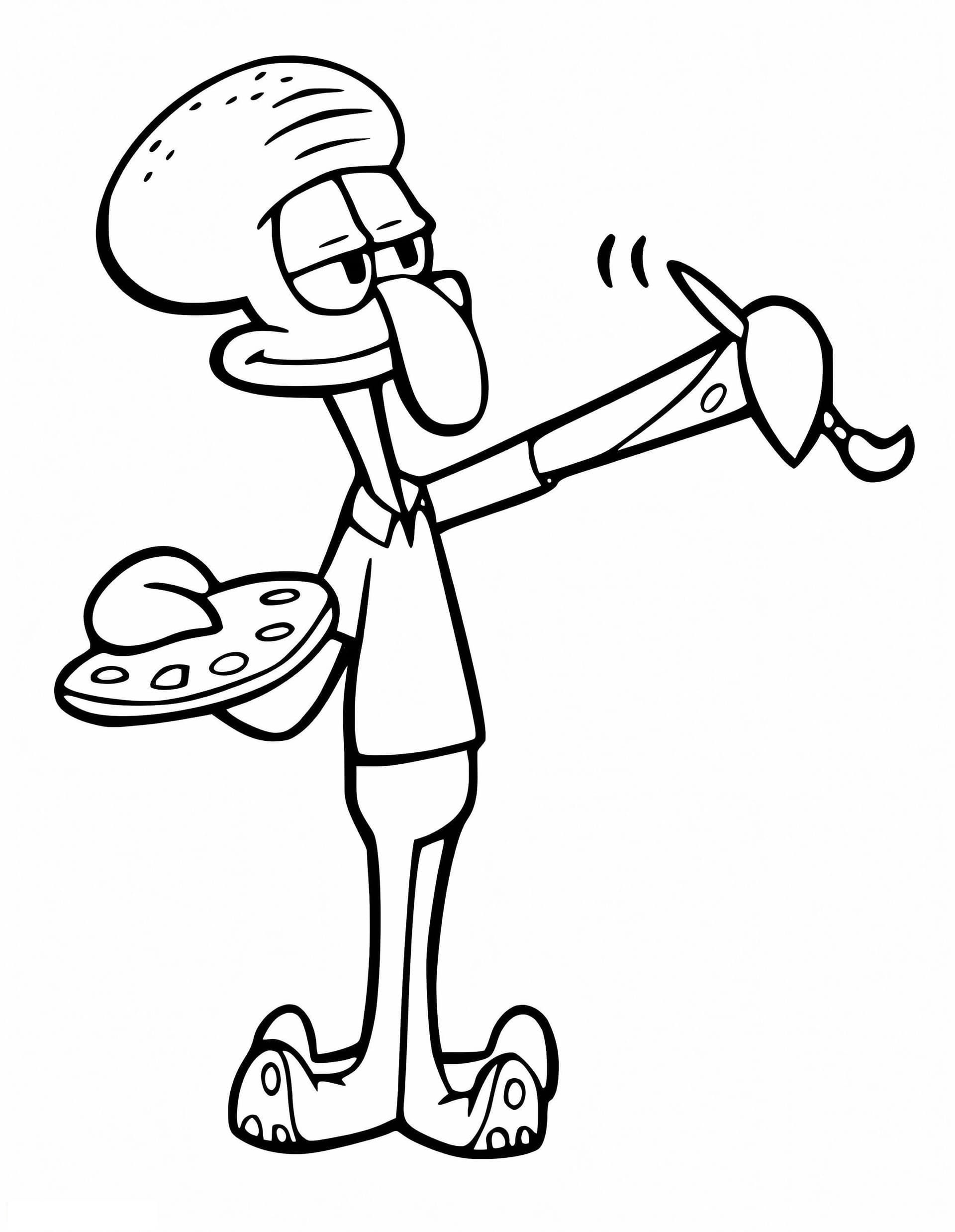 Squidward Tentacles Drawing