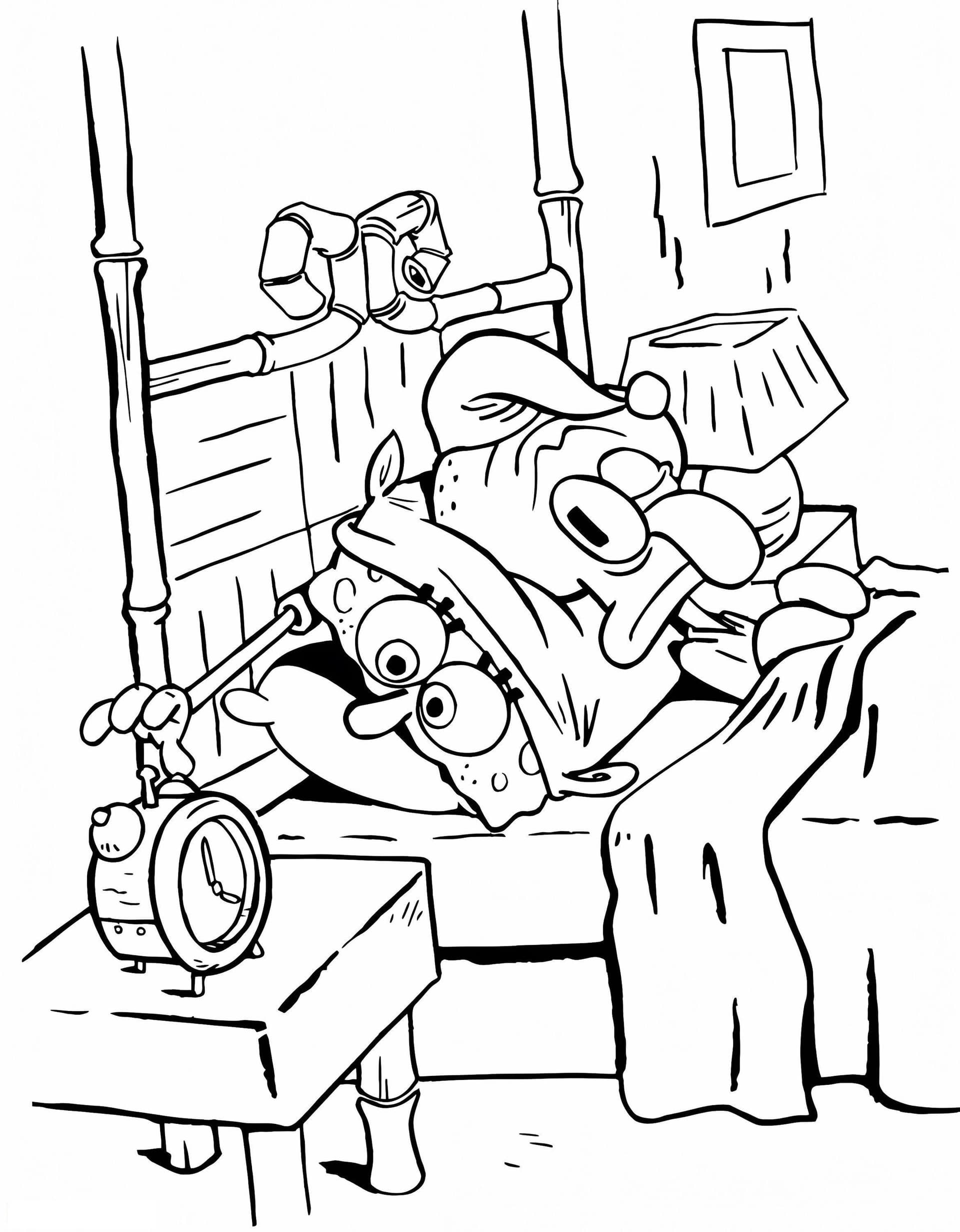 Squidward Wakes Up