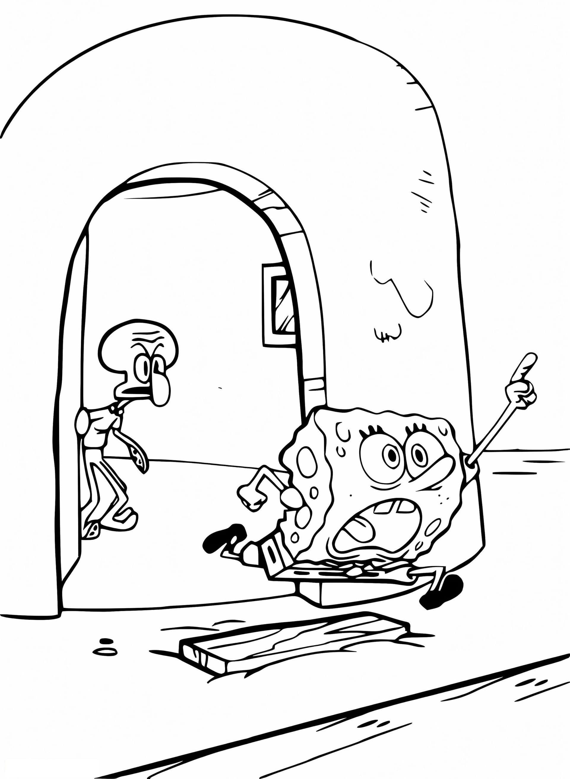 Squidward With Spongebob