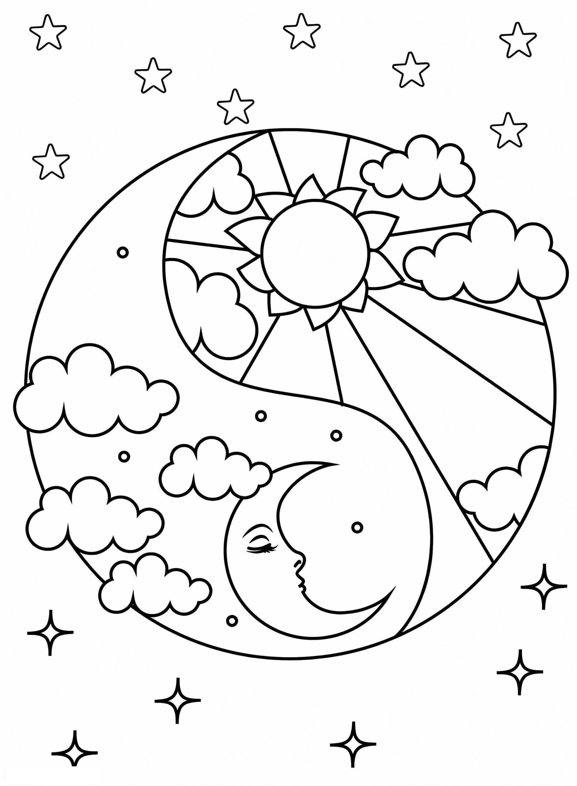 Sun And Moon To Print