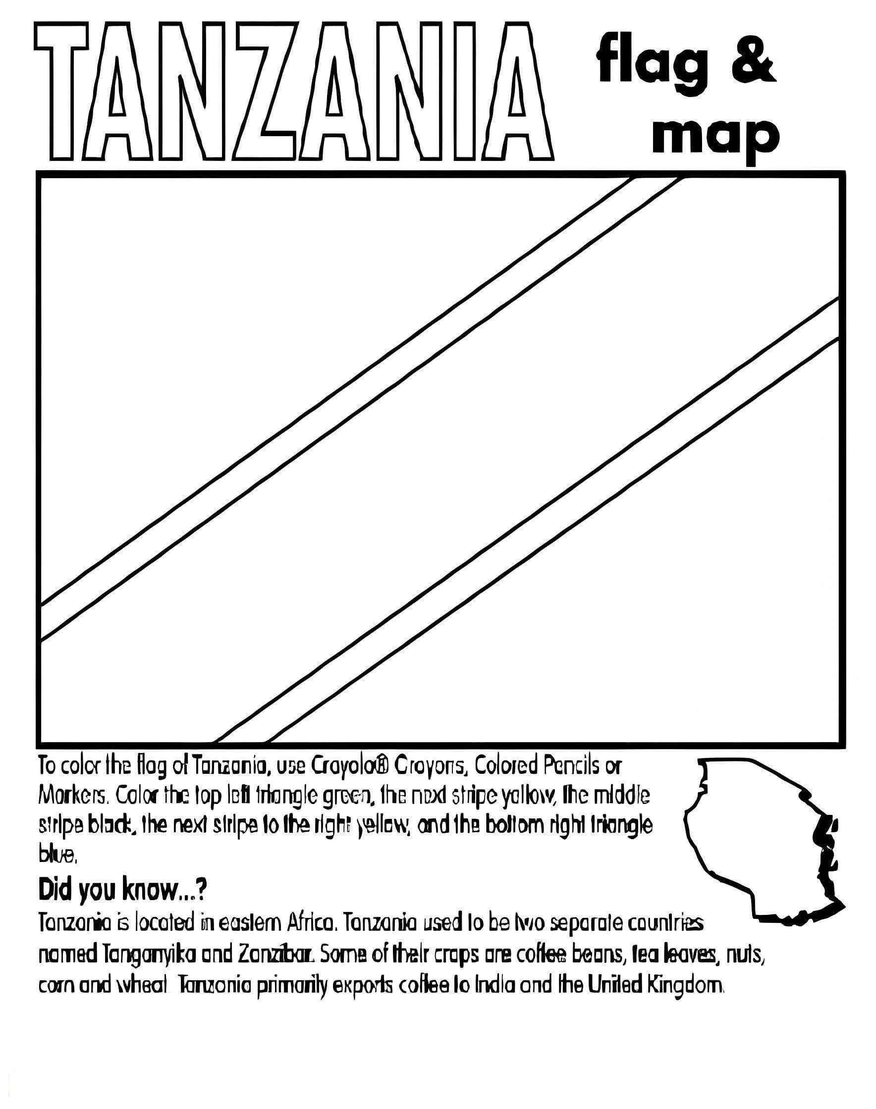 Tanzania Flag And Map