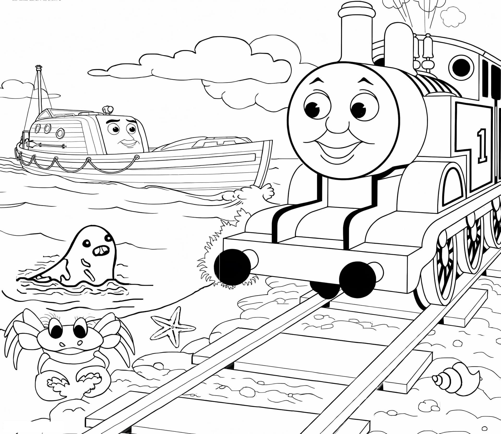 Thomas The Train Coloring Page 13