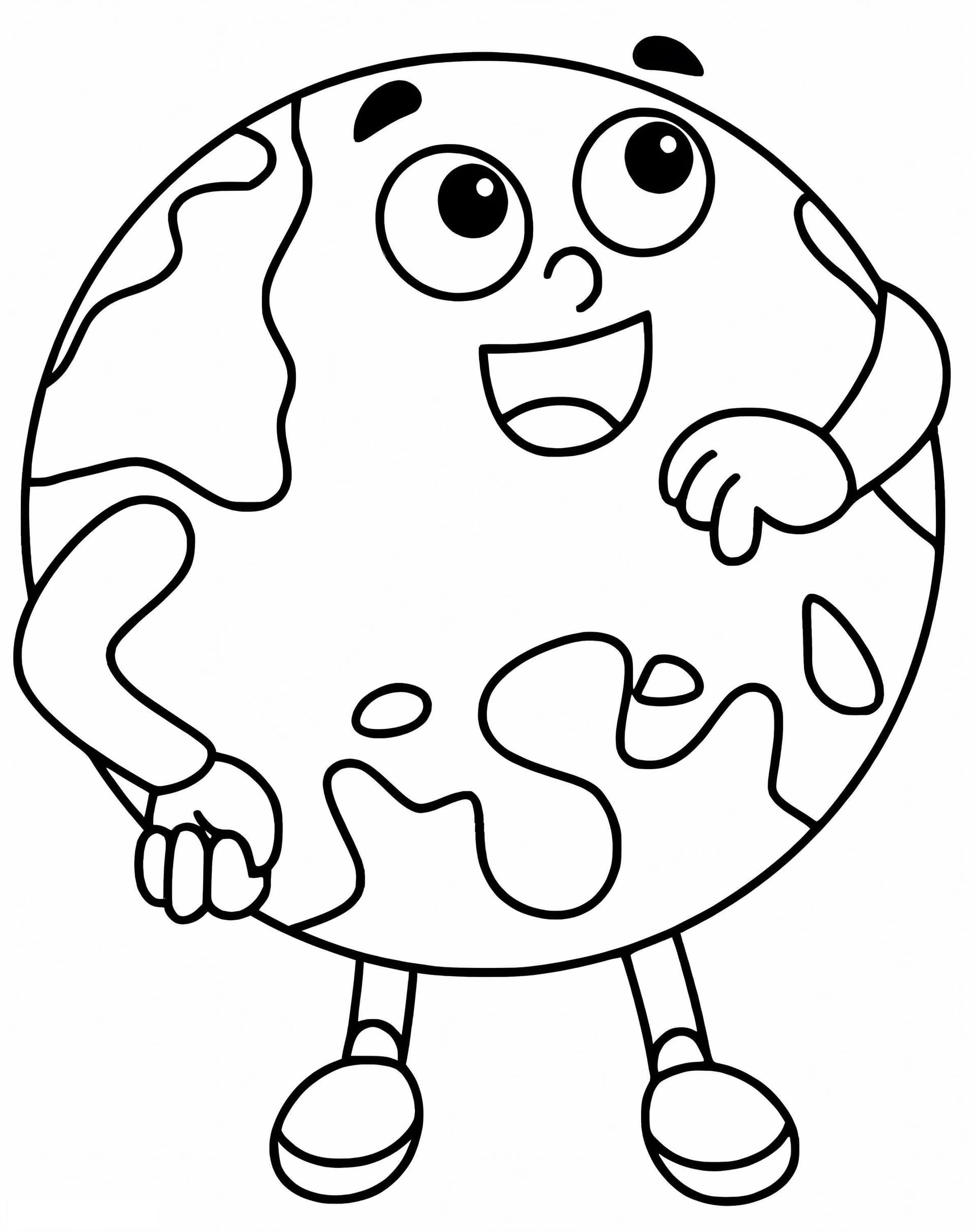 Green Cartoon Earth