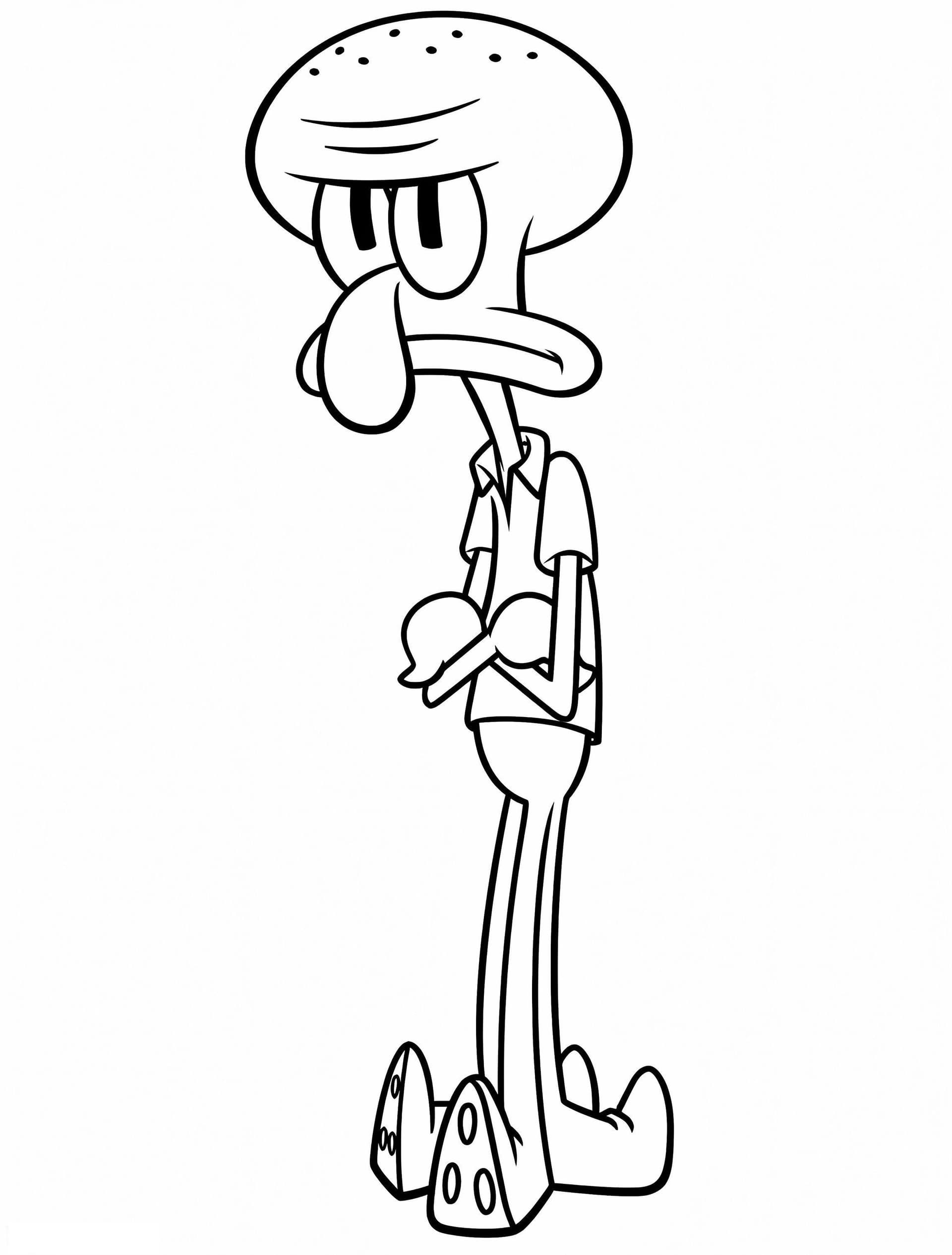 Tired Squidward Tentacles Reading