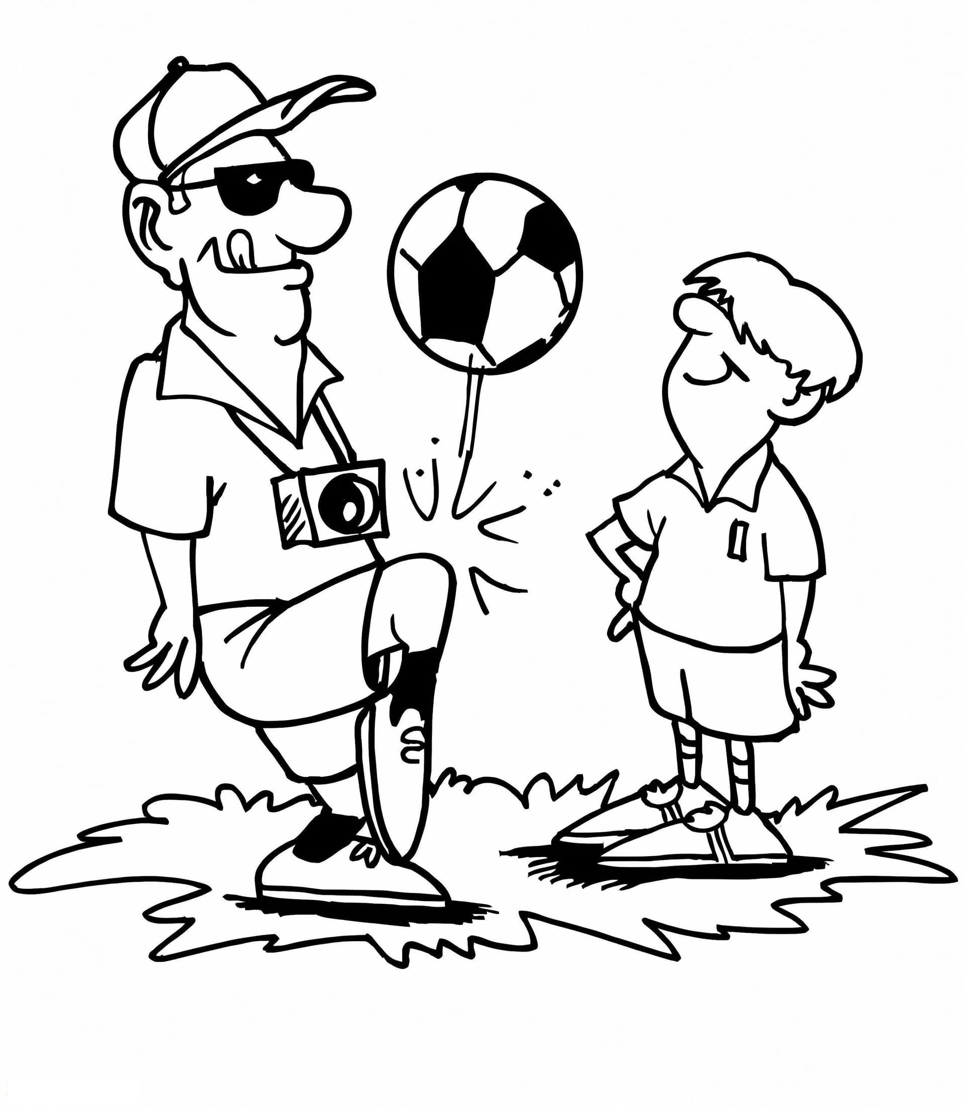 Tourist Raising The Ball
