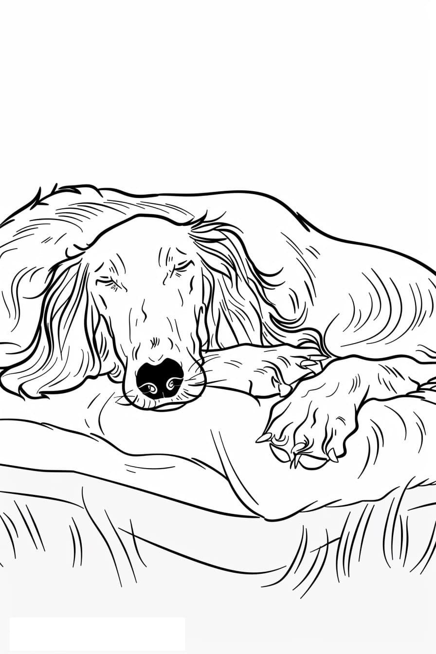 Afghan Hound Sleeping 0