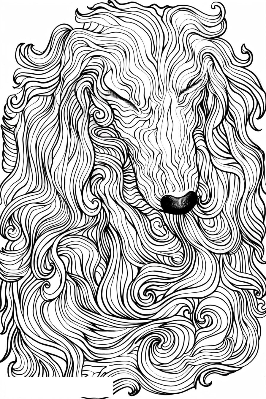 Afghan Hound Sleeping 1