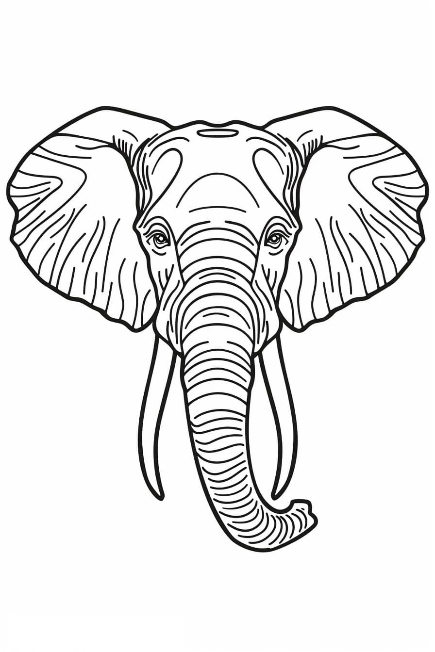 African Bush Elephant face 2