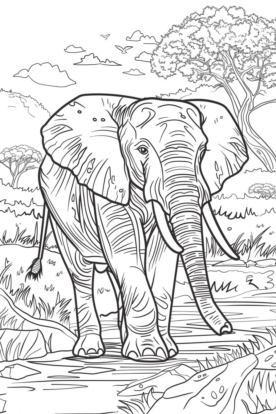 African Bush Elephant Friendly 3