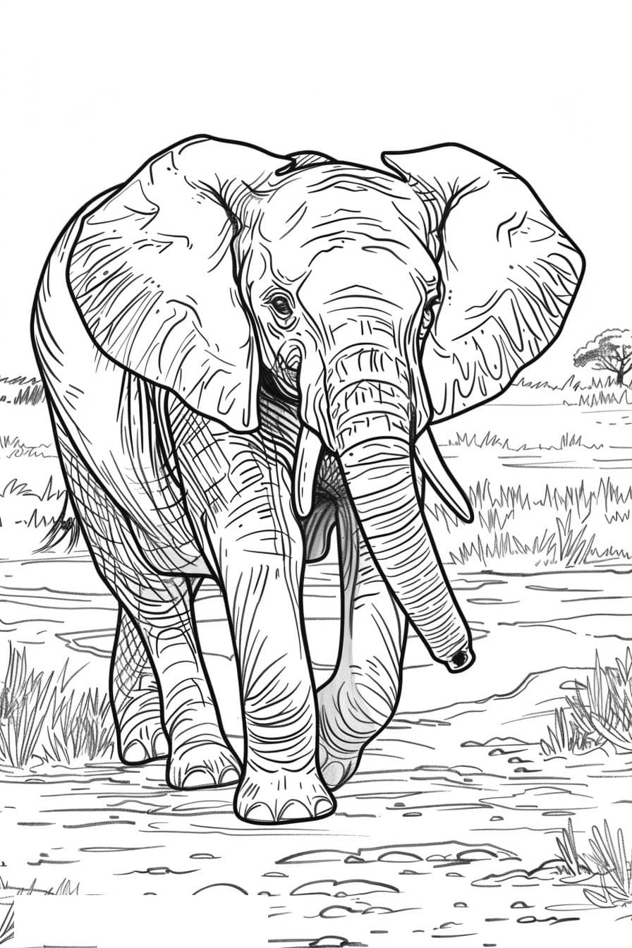 African Bush Elephant Kawaii 3
