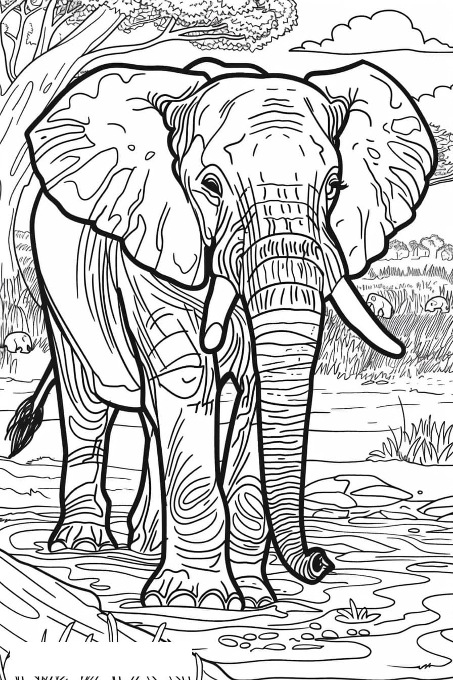 African Bush Elephant Playing 1