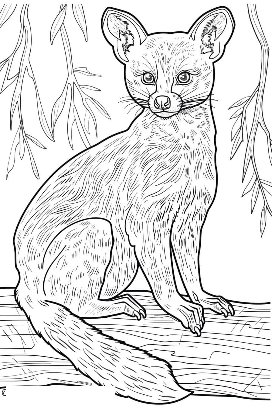 African Civet cartoon 1