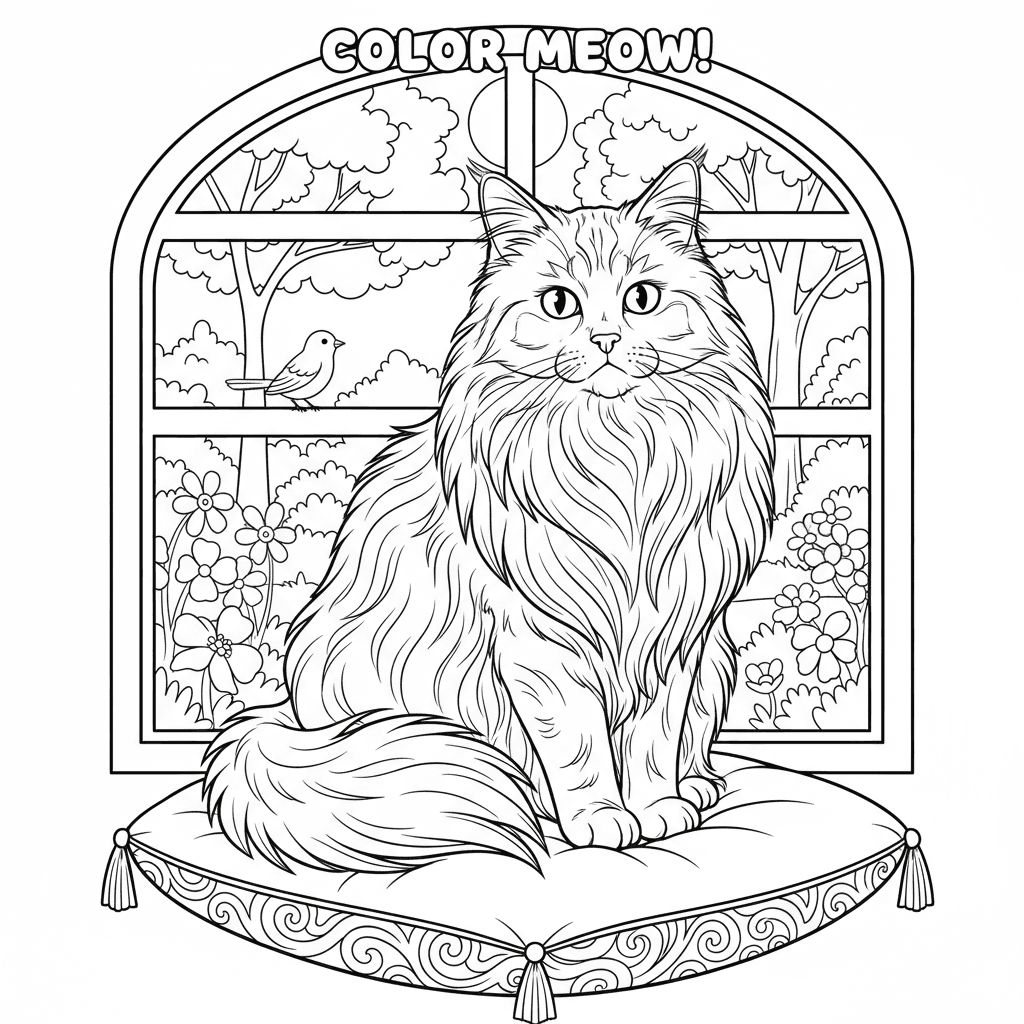 Make the cat without coloring also