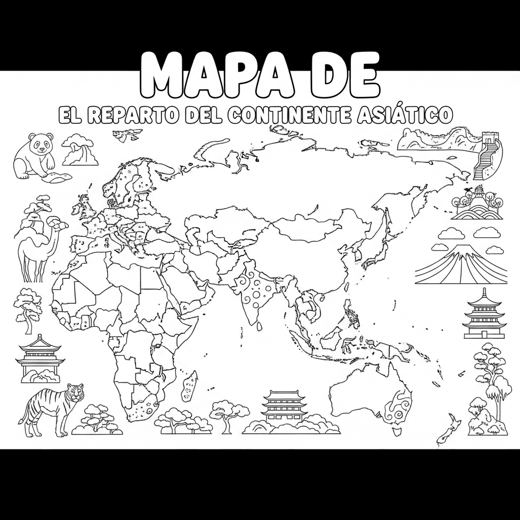 MAPA DE L REPARTO DEL CONTINENTE ASIATICO