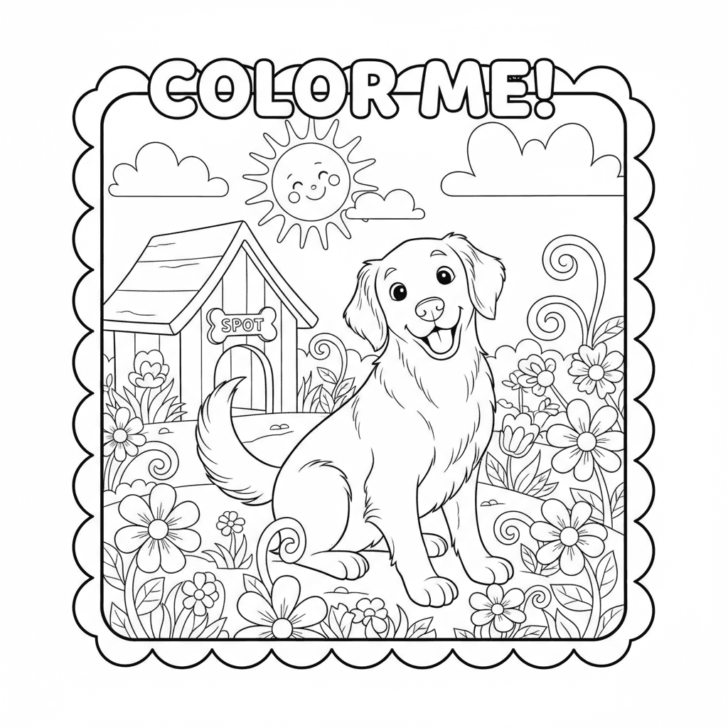 Dog coloring book