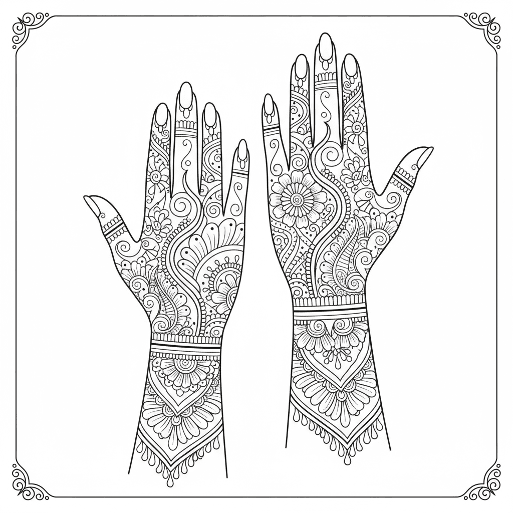 Mehndi on hands