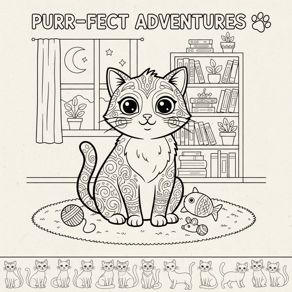 Cat coloring book