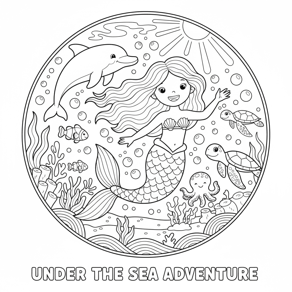 A girl with red hair under the sea
