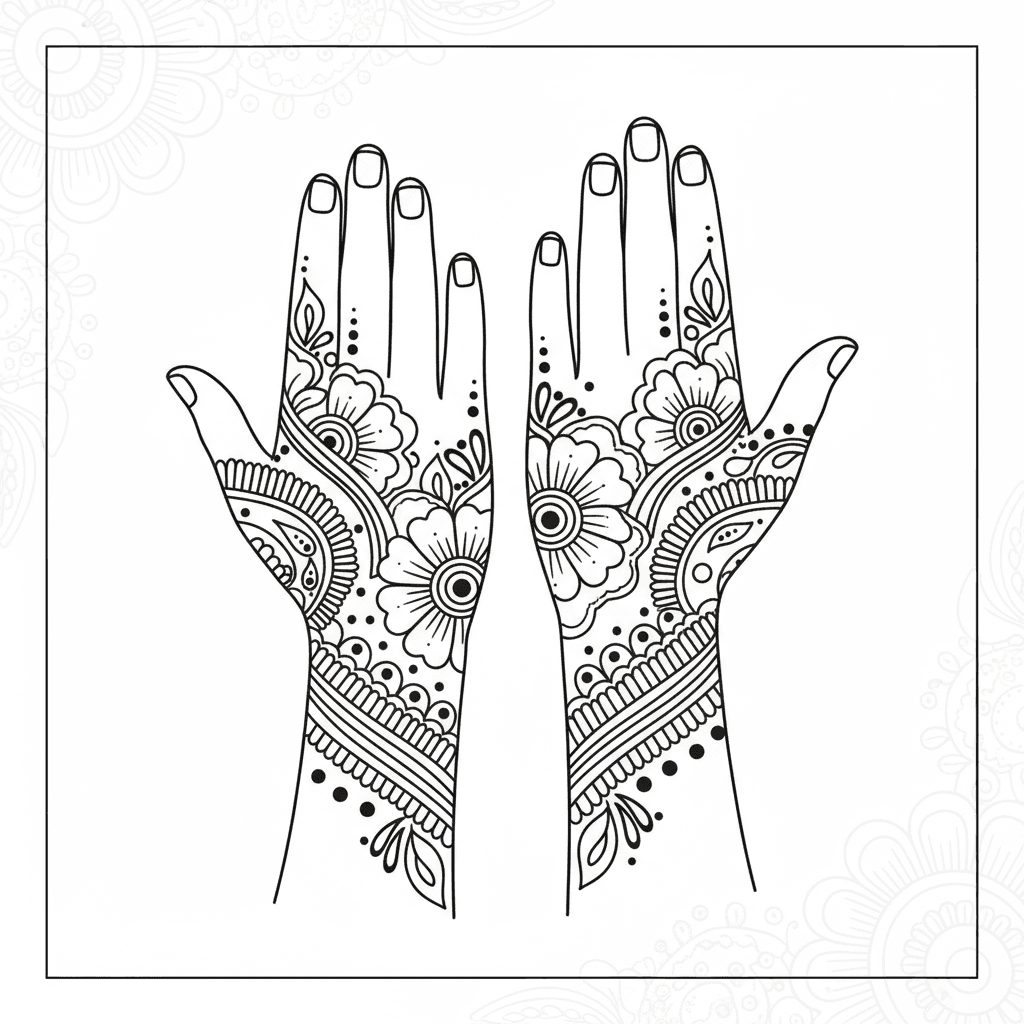 Simple Mehndi on hands