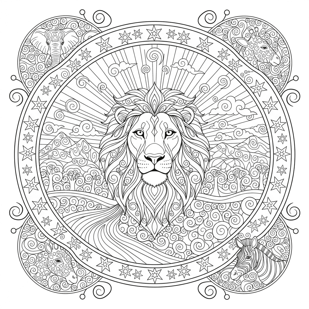 A majestic lion gazing at the horizon