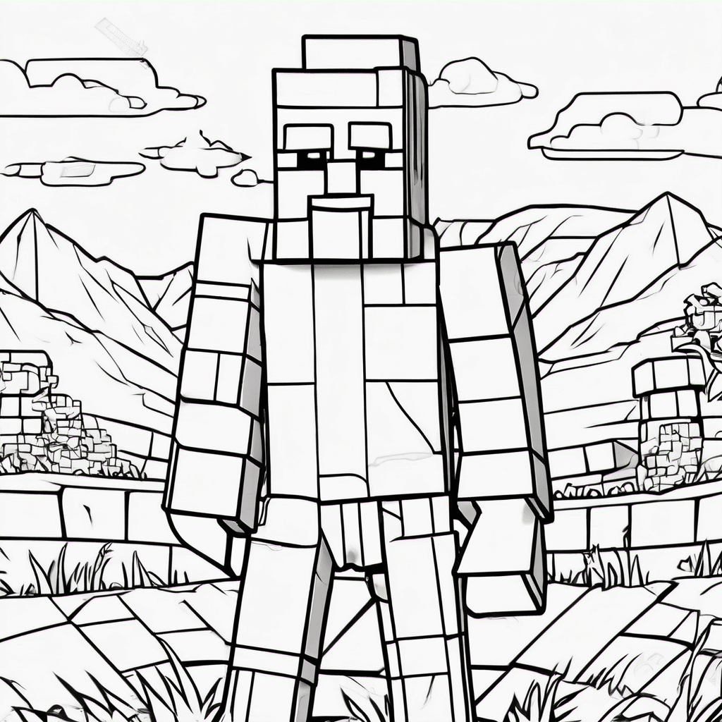 Jerry from Minecraft in a plains biom