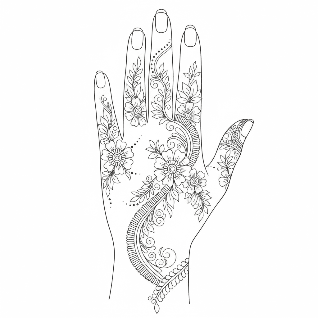 Ich hätte gerne Henna-Designs auf der Hand – filigran, floral und eher fein und