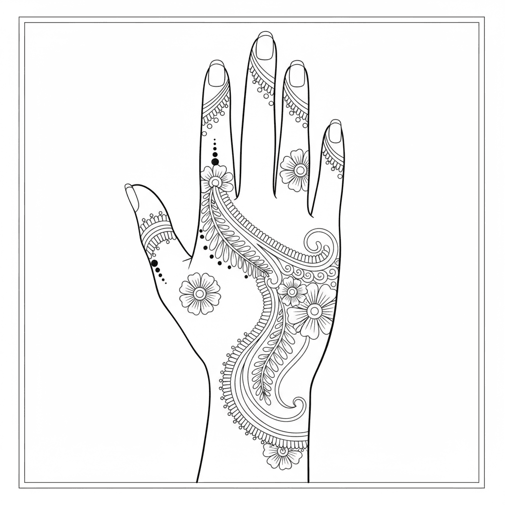 Ich hätte gerne Henna-Designs auf der Hand – filigran, floral und eher fein und 